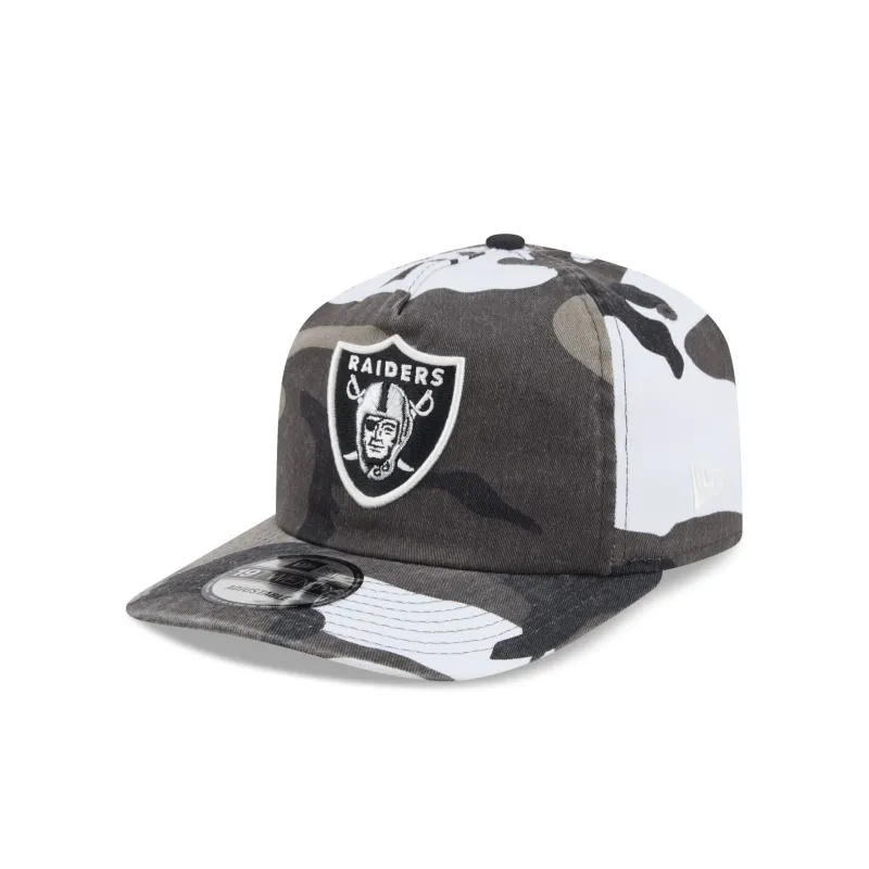Las Vegas Raiders Washed Nylon Camo 19TWENTY Adjustable Hat made by New Era