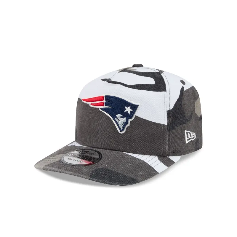 New England Patriots Washed Nylon Camo 19TWENTY Adjustable Hat made by New Era