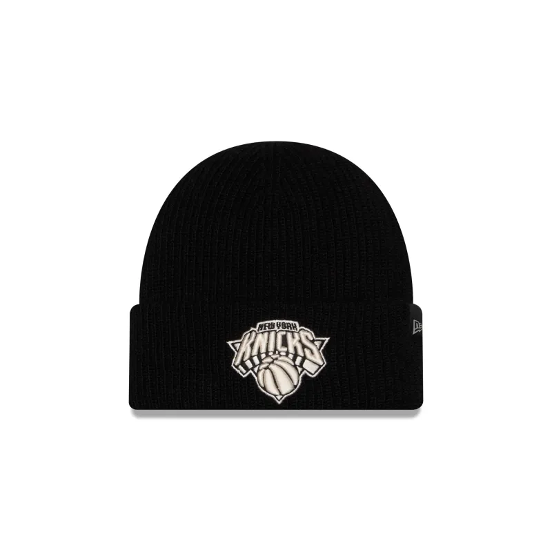 New York Knicks Woolen Black Short Cuff Knit Beanie Hat made by New Era
