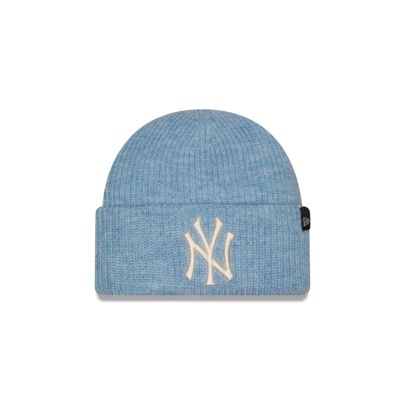 New York Yankees Woolen Blue Short Cuff Knit Beanie Hat made by New Era