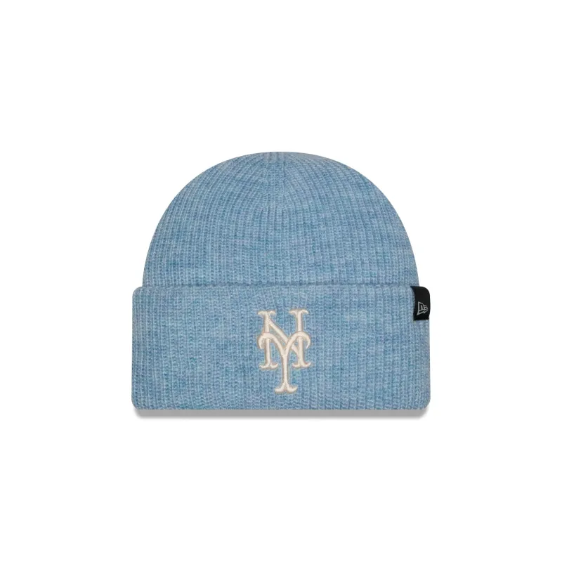New York Mets Woolen Blue Short Cuff Knit Beanie Hat made by New Era