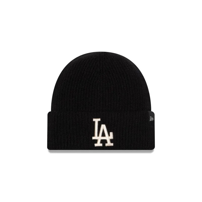 Los Angeles Dodgers Woolen Black Short Cuff Knit Beanie Hat made by New Era