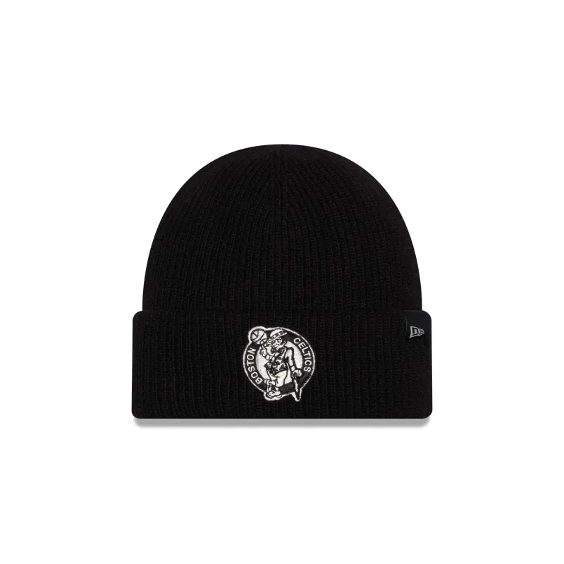 Boston Celtics Woolen Black Short Cuff Knit Beanie Hat made by New Era