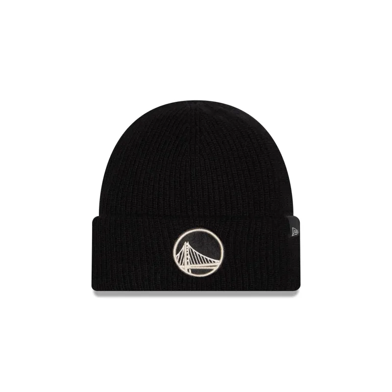 Golden State Warriors Woolen Black Short Cuff Knit Beanie Hat made by New Era