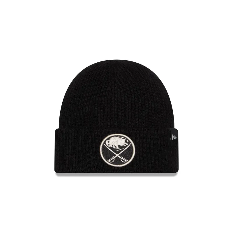 Buffalo Sabres Woolen Black Short Cuff Knit Beanie Hat made by New Era