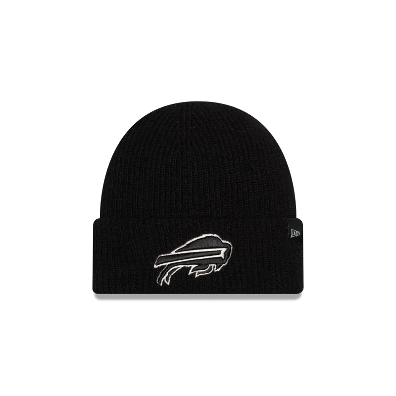 Buffalo Bills Woolen Black Short Cuff Knit Beanie Hat made by New Era