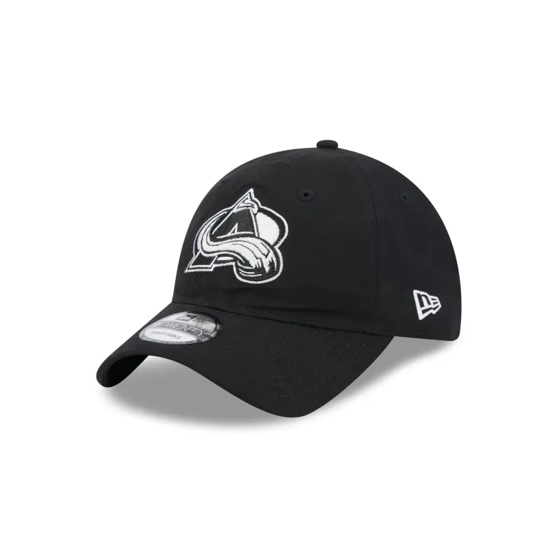 Colorado Avalanche Nylon Black 9TWENTY Adjustable Hat made by New Era