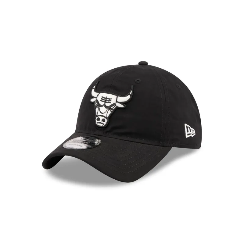Chicago Bulls Nylon Black 9TWENTY Adjustable Hat made by New Era