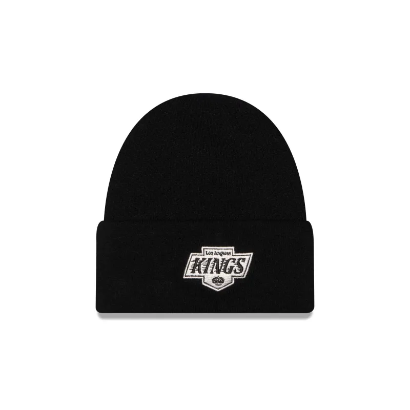 Los Angeles Kings Cashmere Black Cuffless Knit Beanie Hat made by New Era