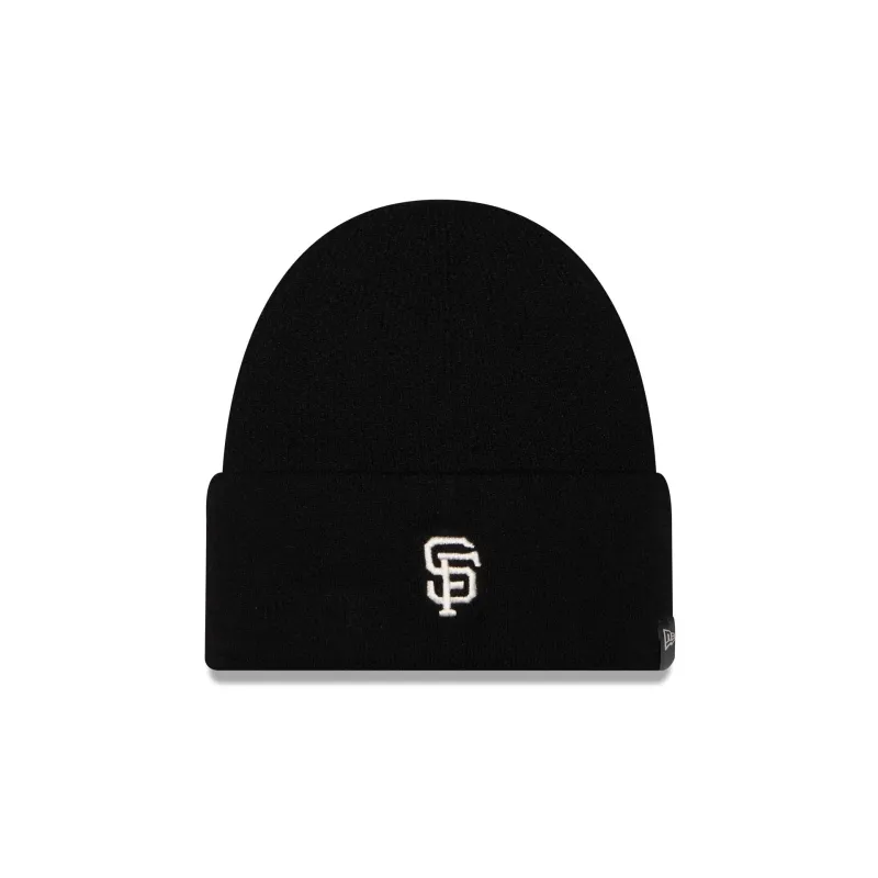 San Francisco Giants Cashmere Black Cuffless Knit Beanie Hat made by New Era