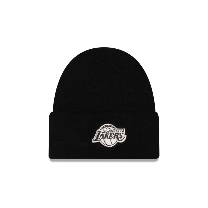 Los Angeles Lakers Cashmere Black Cuffless Knit Beanie Hat made by New Era