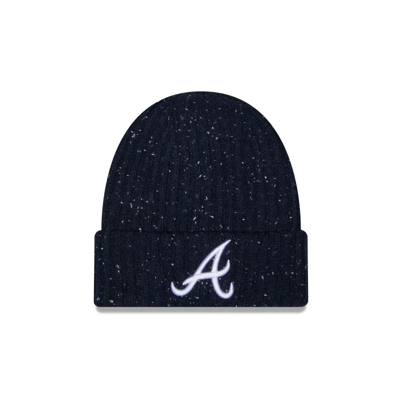 Atlanta Braves Speckled Cuff Knit Beanie Hat made by New Era