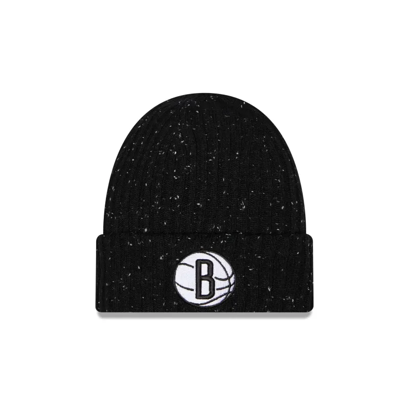 Brooklyn Nets Speckled Cuff Knit Beanie Hat made by New Era