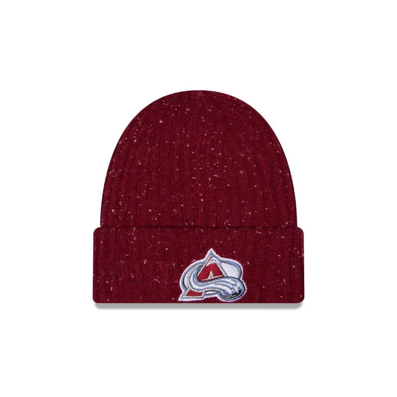Colorado Avalanche Speckled Cuff Knit Beanie Hat made by New Era