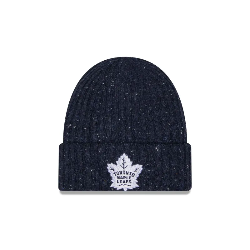 Toronto Maple Leafs Speckled Cuff Knit Beanie Hat made by New Era