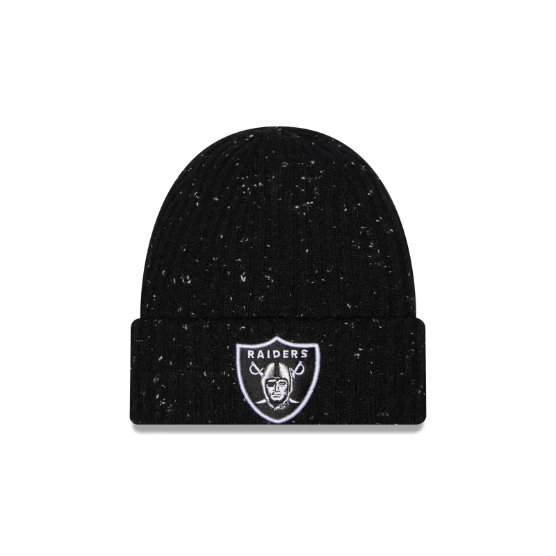 Las Vegas Raiders Speckled Cuff Knit Beanie Hat made by New Era