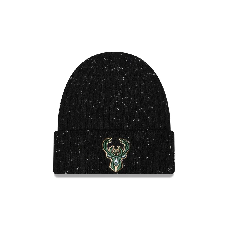 Milwaukee Bucks Speckled Cuff Knit Beanie Hat made by New Era
