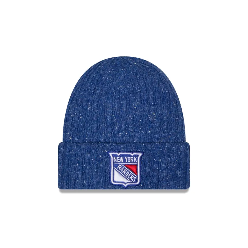 New York Rangers Speckled Cuff Knit Beanie Hat made by New Era