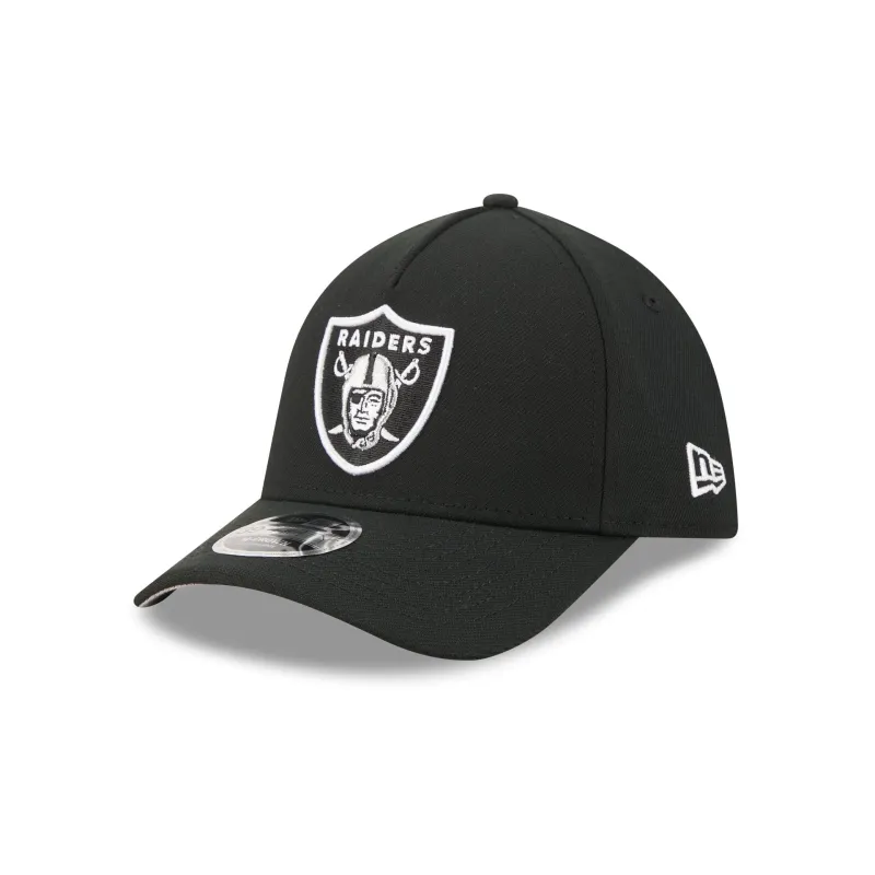 Las Vegas Raiders Poly 39THIRTY M-Crown A-Frame Stretch Fit Hat made by New Era