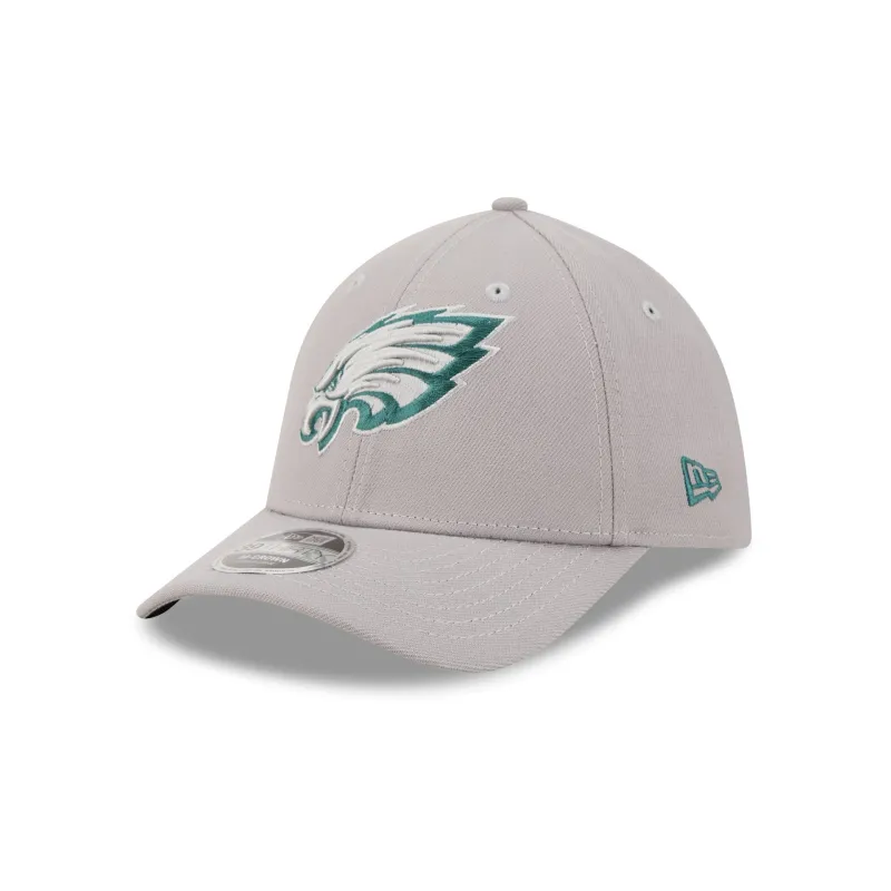 Philadelphia Eagles Poly Gray 39THIRTY M-Crown Stretch Fit Hat made by New Era