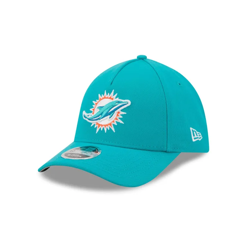 Miami Dolphins Poly 39THIRTY M-Crown A-Frame Stretch Fit Hat made by New Era
