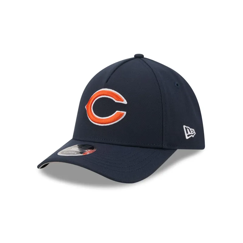 Chicago Bears Poly 39THIRTY M-Crown A-Frame Stretch Fit Hat made by New Era