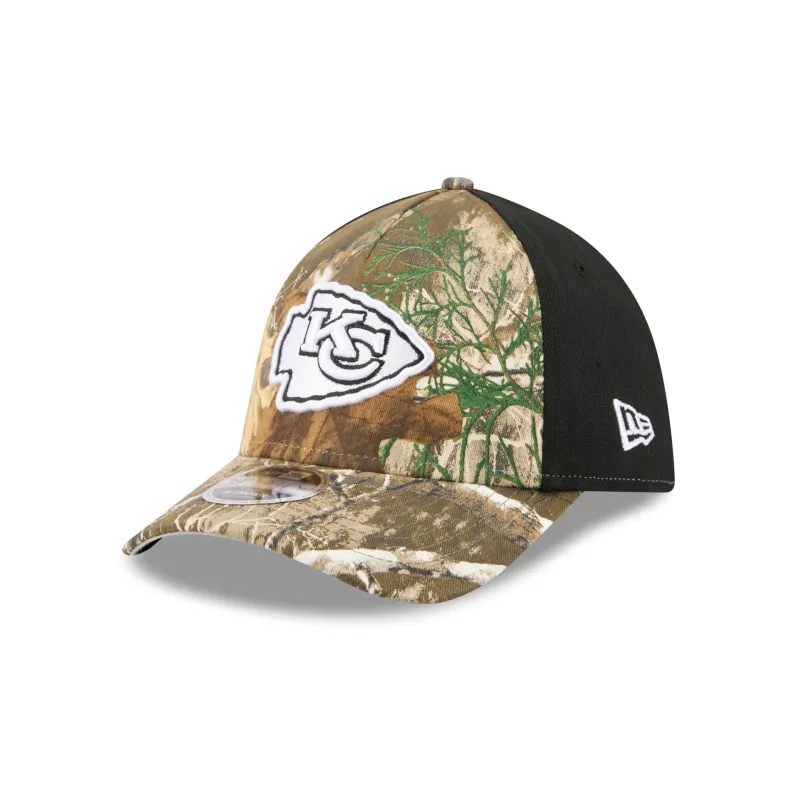 Kansas City Chiefs Poly Realtree 39THIRTY M-Crown A-Frame Stretch Fit Hat made by New Era