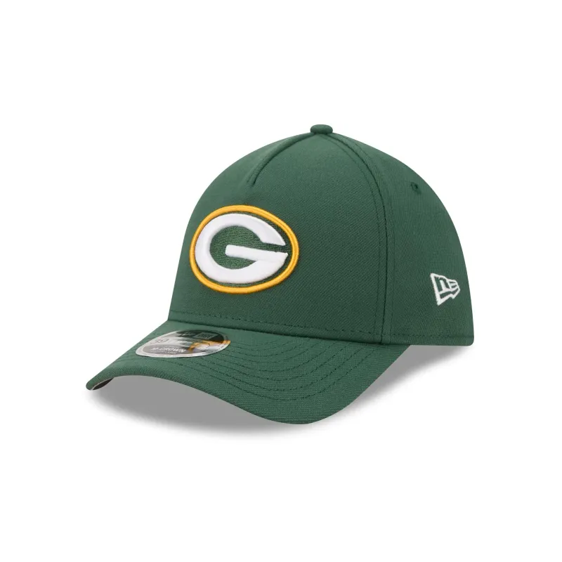 Green Bay Packers Poly 39THIRTY M-Crown A-Frame Stretch Fit Hat made by New Era
