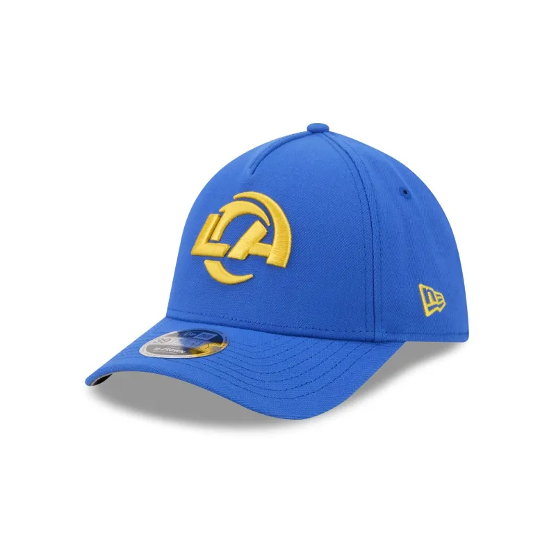 Los Angeles Rams Poly 39THIRTY M-Crown A-Frame Stretch Fit Hat made by New Era