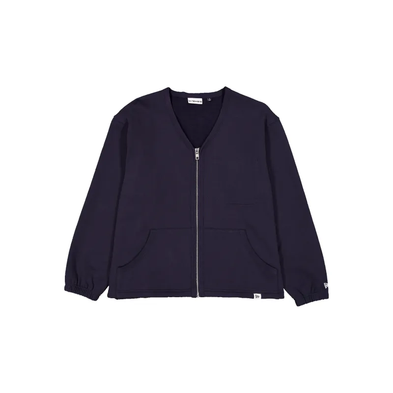 New Era Branded Navy Full-Zip Cardigan made by New Era