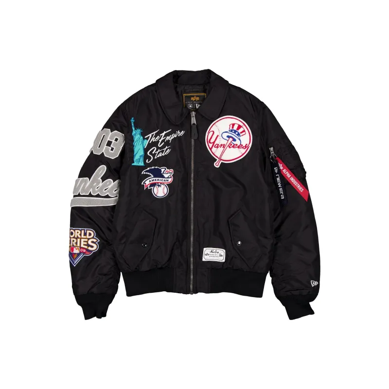 Alpha Industries x New York Yankees Black MA-1 Flight Jacket made by New Era