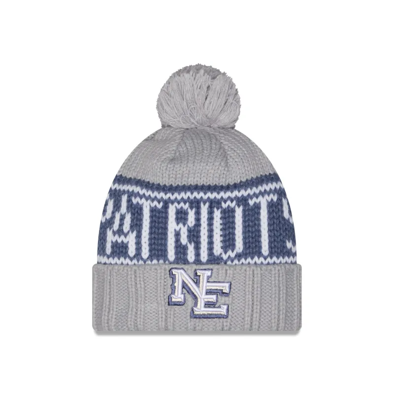 New England Patriots 2026 Rivalries Women's Pom Knit Hat made by New Era