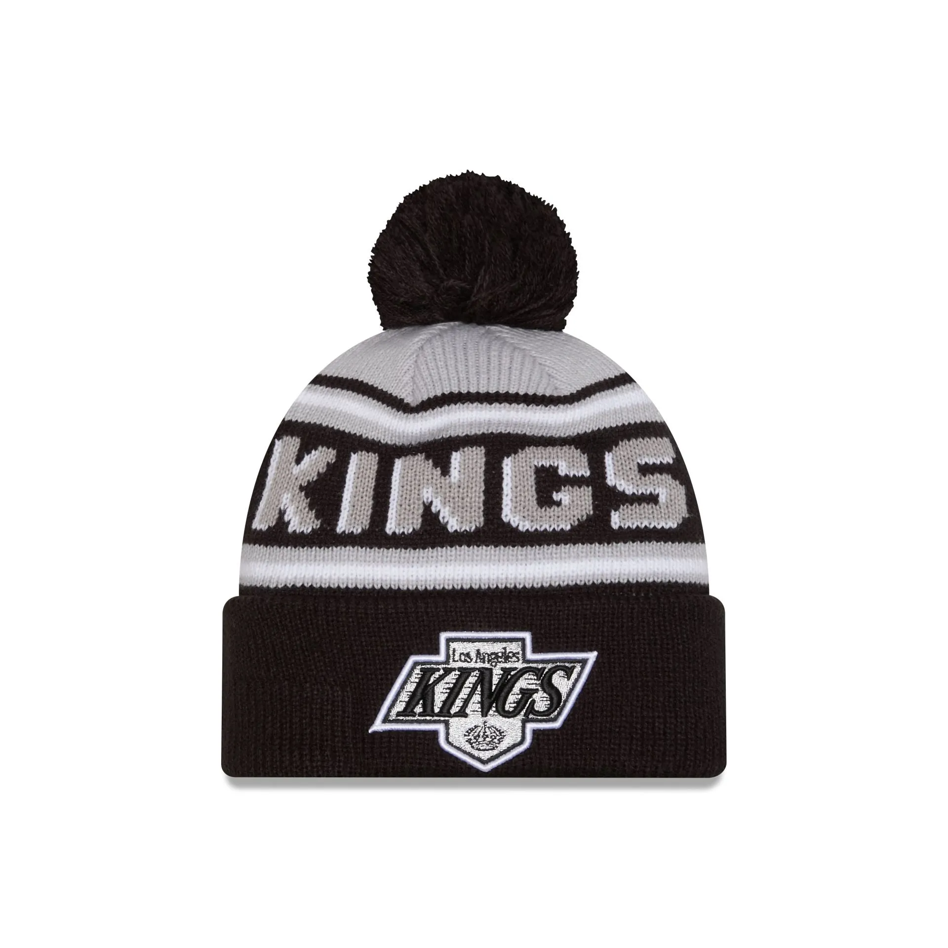 Los Angeles Kings Stripe Wordmark Pom Knit Hat sold by New Era