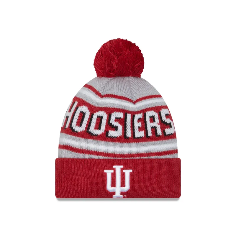 Indiana Hoosiers Go-To Pom Knit Hat made by New Era