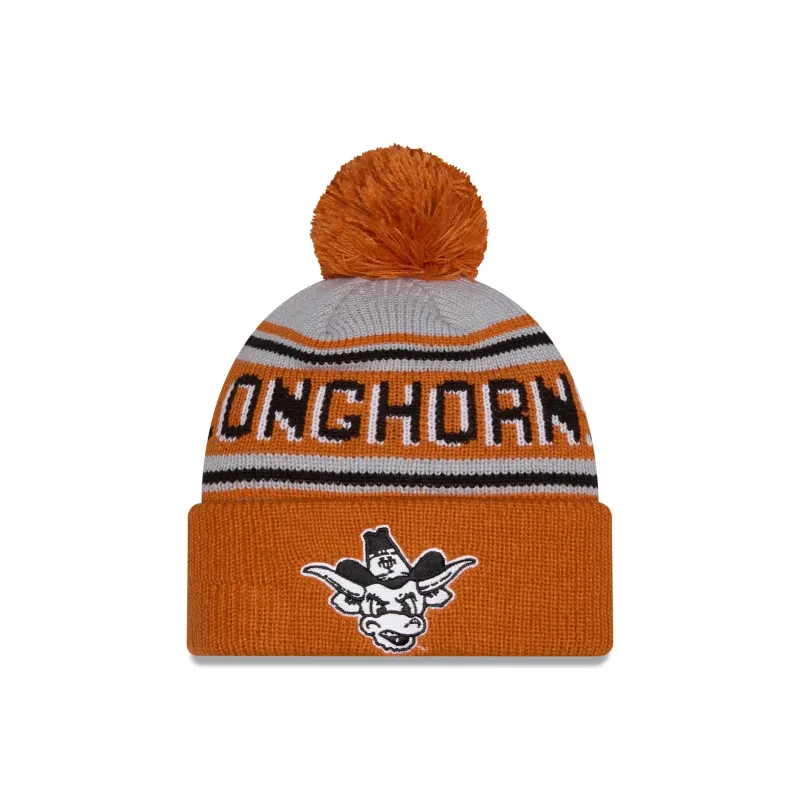 Texas Longhorns Go-To Pom Knit Hat made by New Era