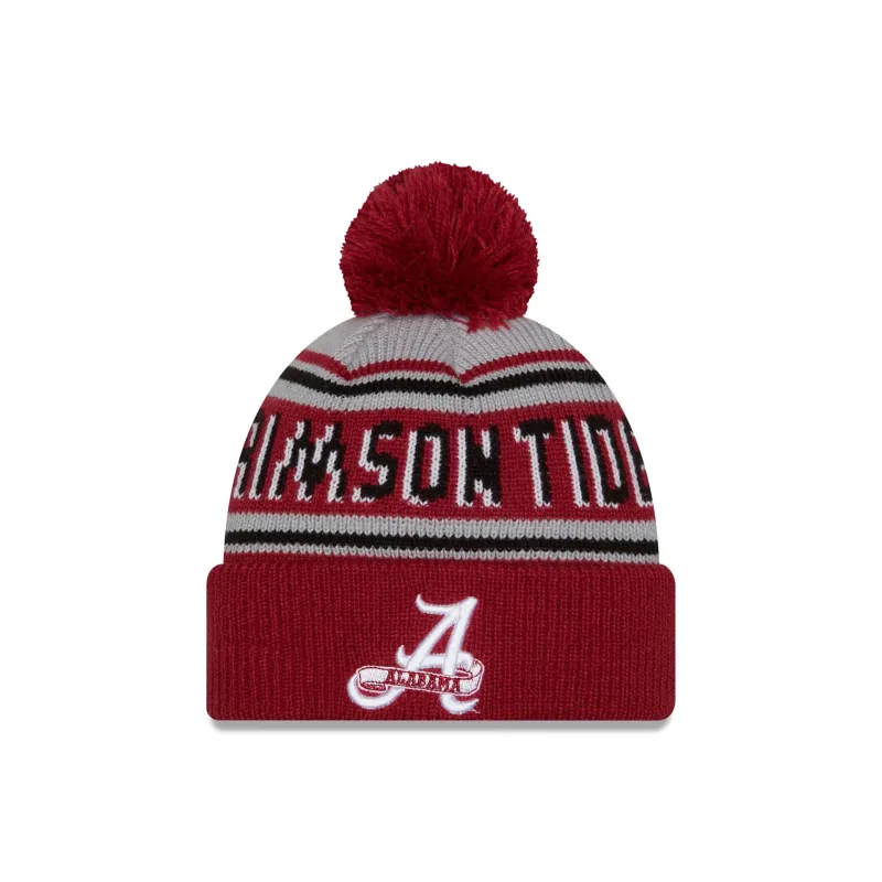 Alabama Crimson Tide Go-To Pom Knit Hat made by New Era