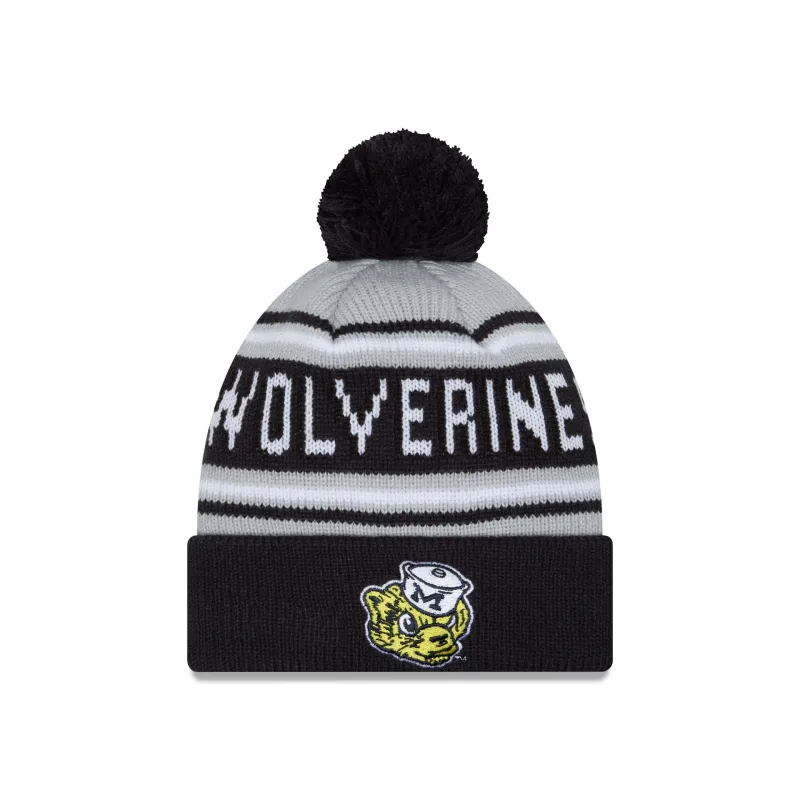 Michigan Wolverines Go-To Pom Knit Hat made by New Era