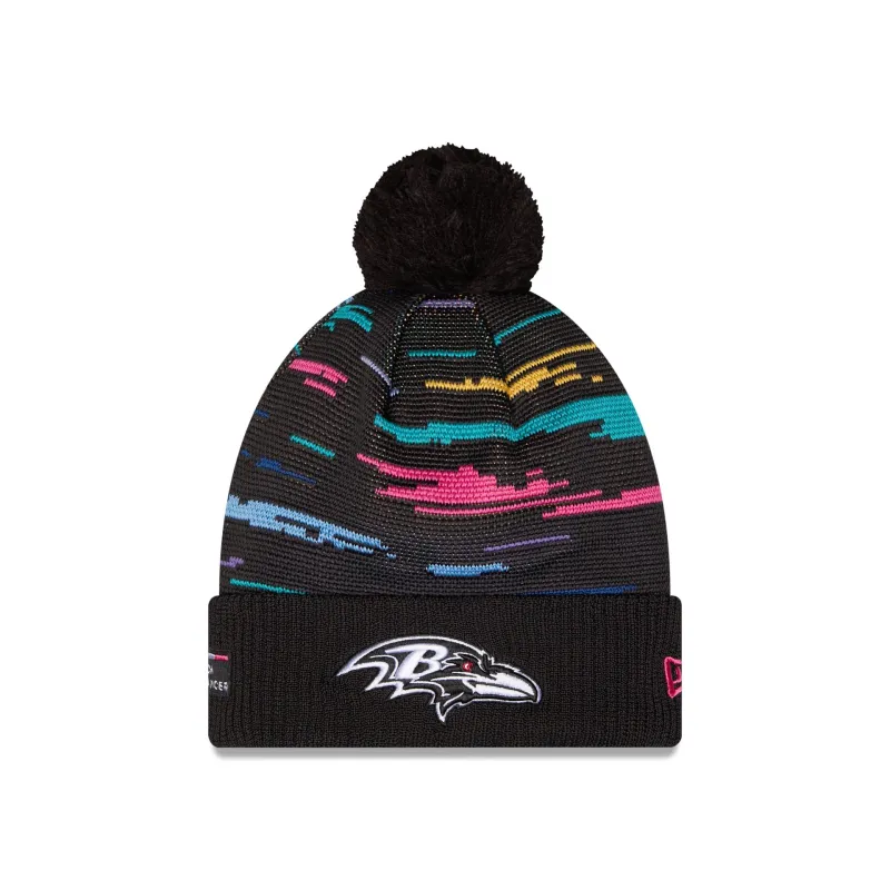 Baltimore Ravens 2026 Crucial Catch Pom Knit Hat made by New Era