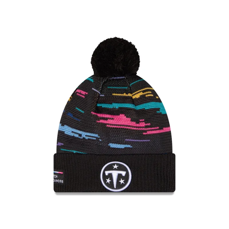 Tennessee Titans 2026 Crucial Catch Pom Knit Hat made by New Era