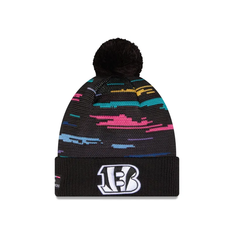 Cincinnati Bengals 2026 Crucial Catch Pom Knit Hat made by New Era