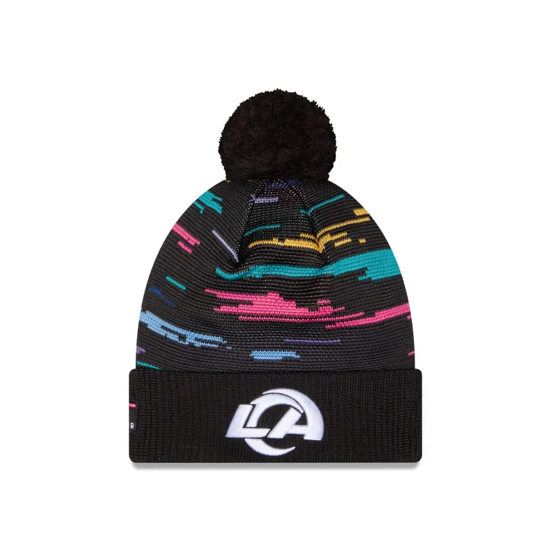 Los Angeles Rams 2026 Crucial Catch Pom Knit Hat made by New Era