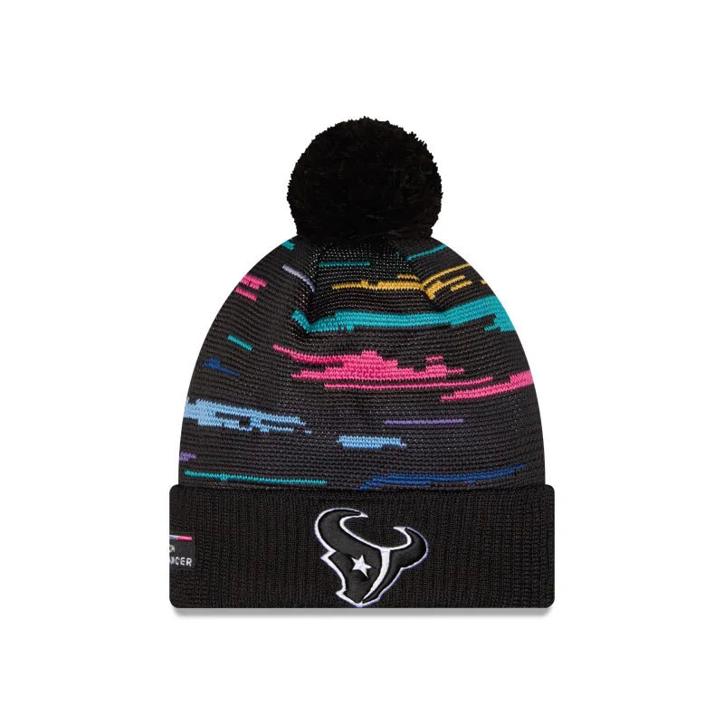 Houston Texans 2026 Crucial Catch Pom Knit Hat made by New Era