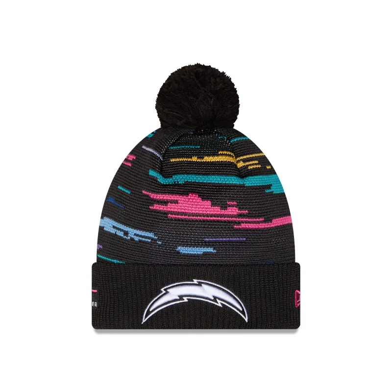 Los Angeles Chargers 2026 Crucial Catch Pom Knit Hat made by New Era