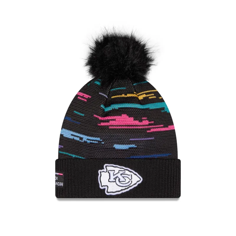 Kansas City Chiefs 2026 Crucial Catch Women's Pom Knit Hat made by New Era
