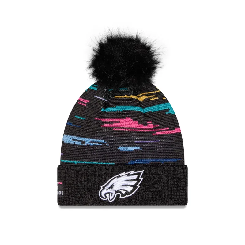 Philadelphia Eagles 2026 Crucial Catch Women's Pom Knit Hat made by New Era