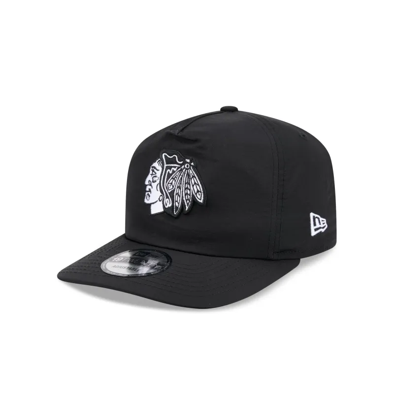 Chicago Blackhawks Nylon Black 19TWENTY Adjustable Hat made by New Era