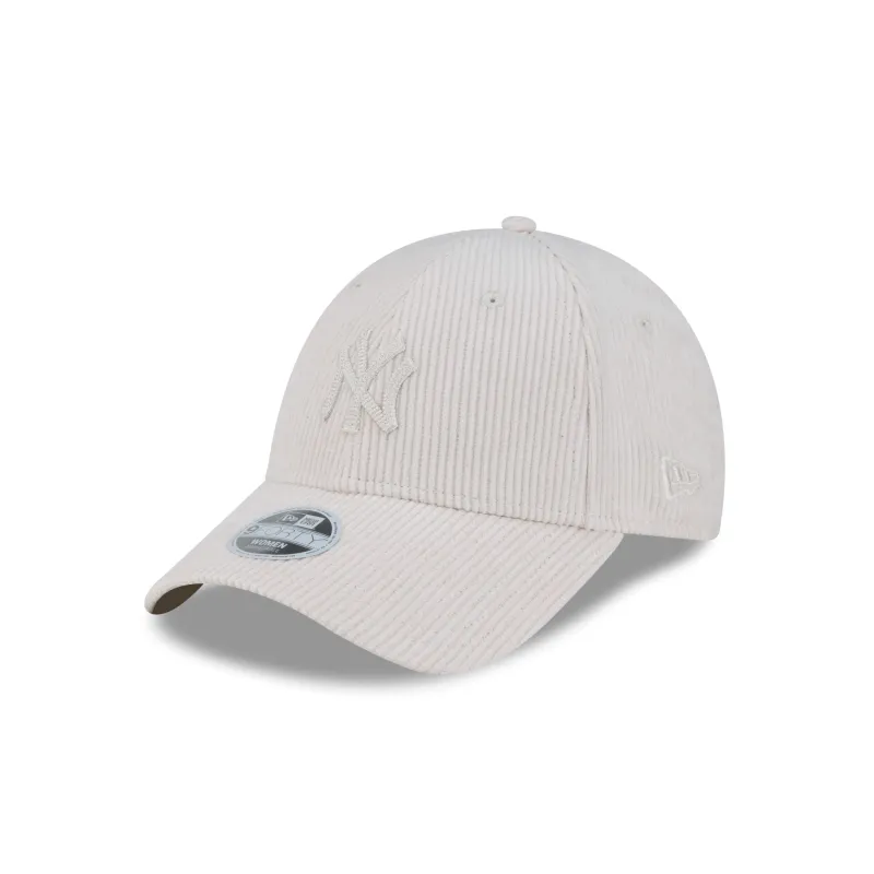 New York Yankees Stone Corduroy Women's 9FORTY Adjustable Hat made by New Era