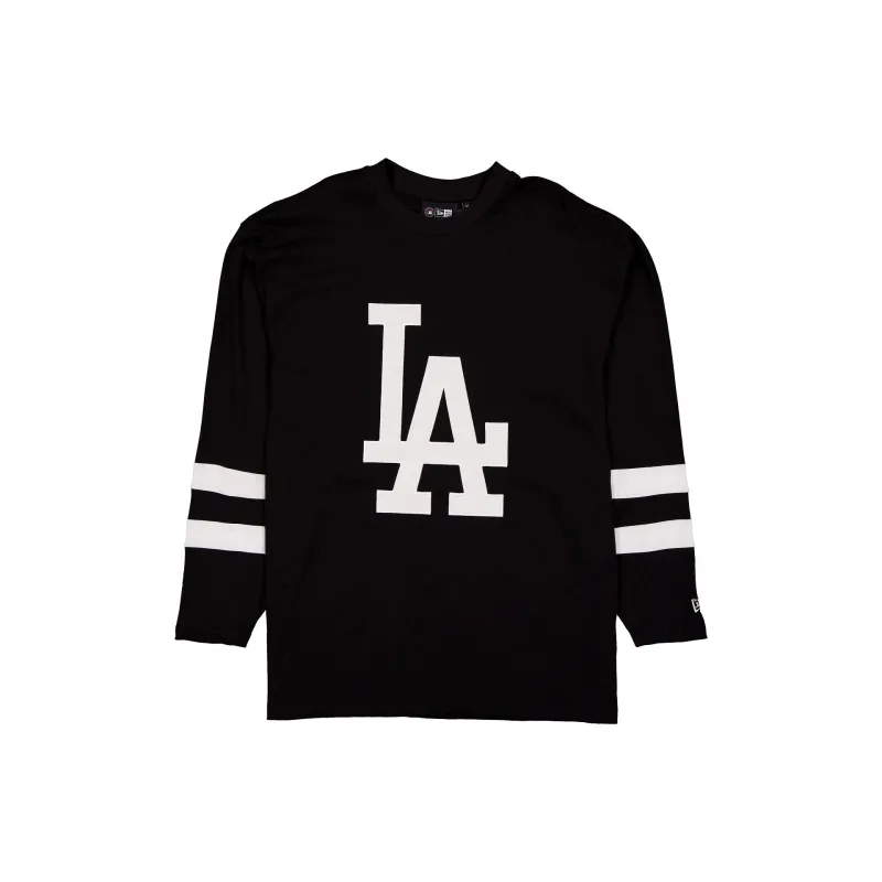 Los Angeles Dodgers Black Oversized Long-Sleeve T-Shirt made by New Era