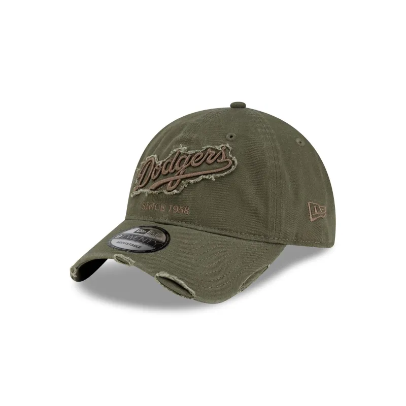 Los Angeles Dodgers Distressed Wordmark 9TWENTY Adjustable Hat made by New Era