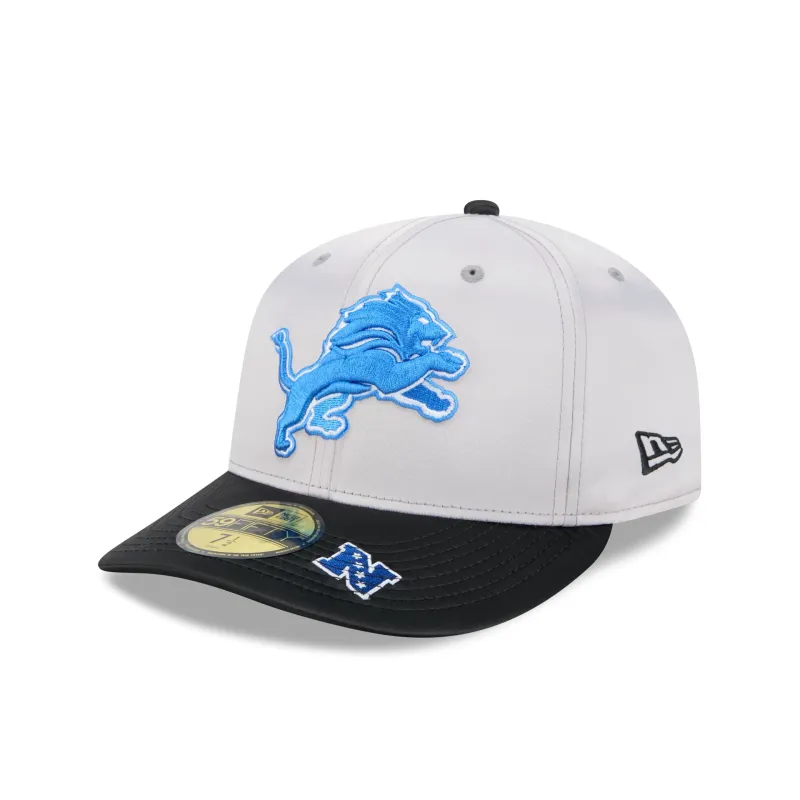 Just Caps Satin Detroit Lions 59FIFTY Fitted Hat made by New Era